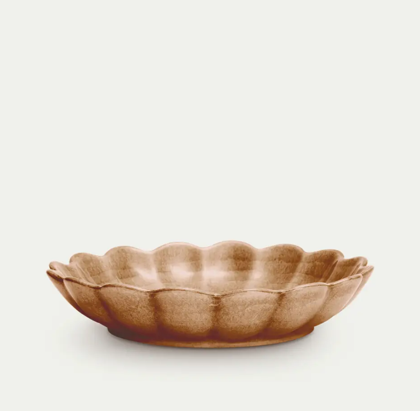 Oyster Skål 24cm, Cinnamon