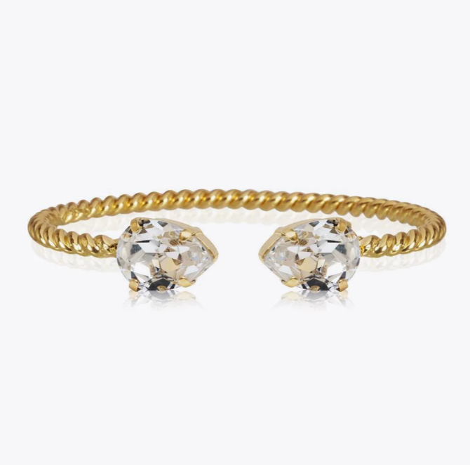 MINI DROP BRACELET GOLD CRYSTAL