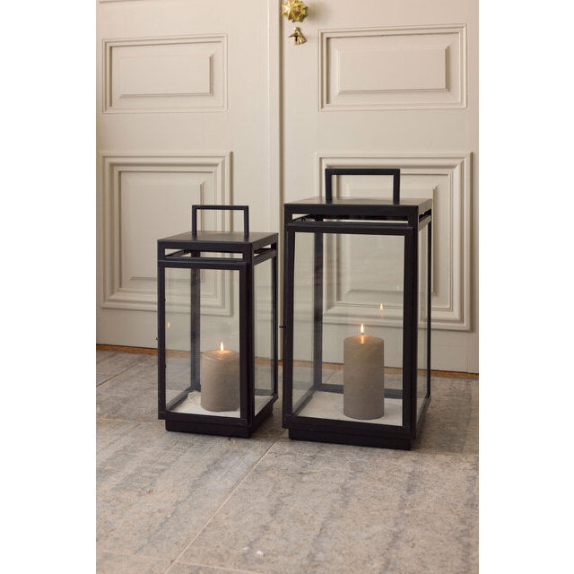 Carl - Lanterne Svart 30x30x60 Glass, stål