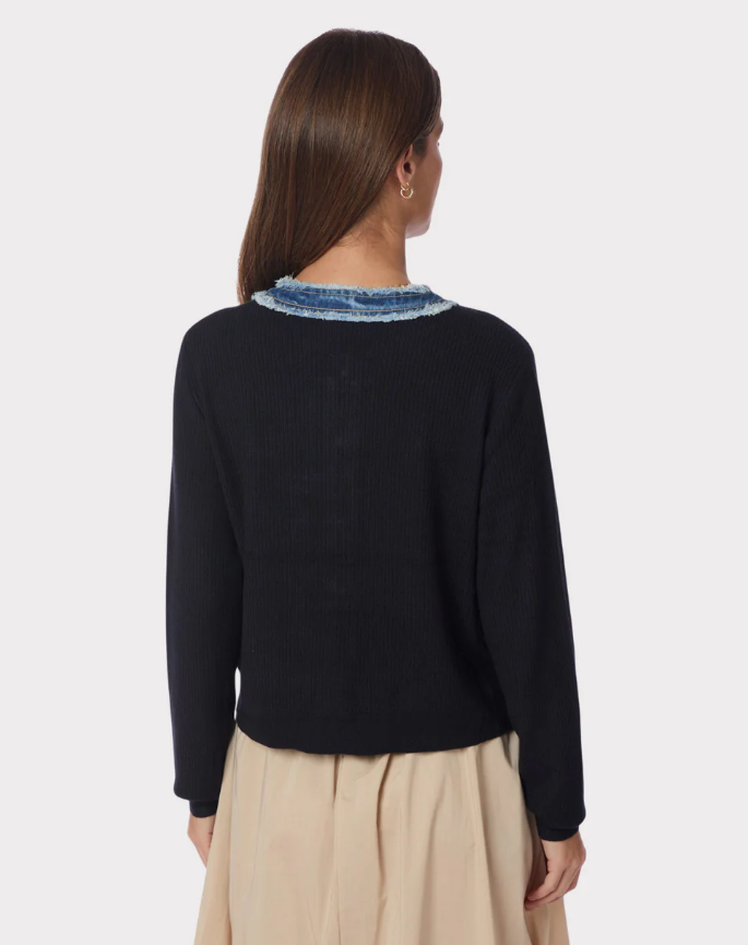 Zelma Knit Denim Cardigan