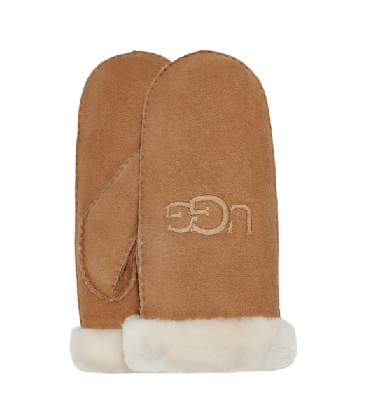 Sheepskin Embroider Mitten