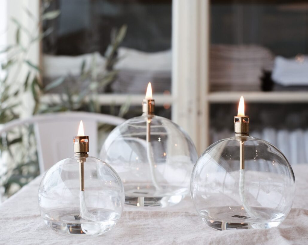 Oljelampe Round Brass Medium