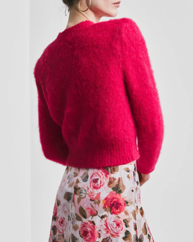 Hairy knit sweater