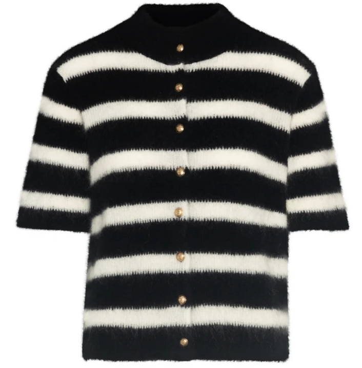 Short sleeve cardigan with buttons