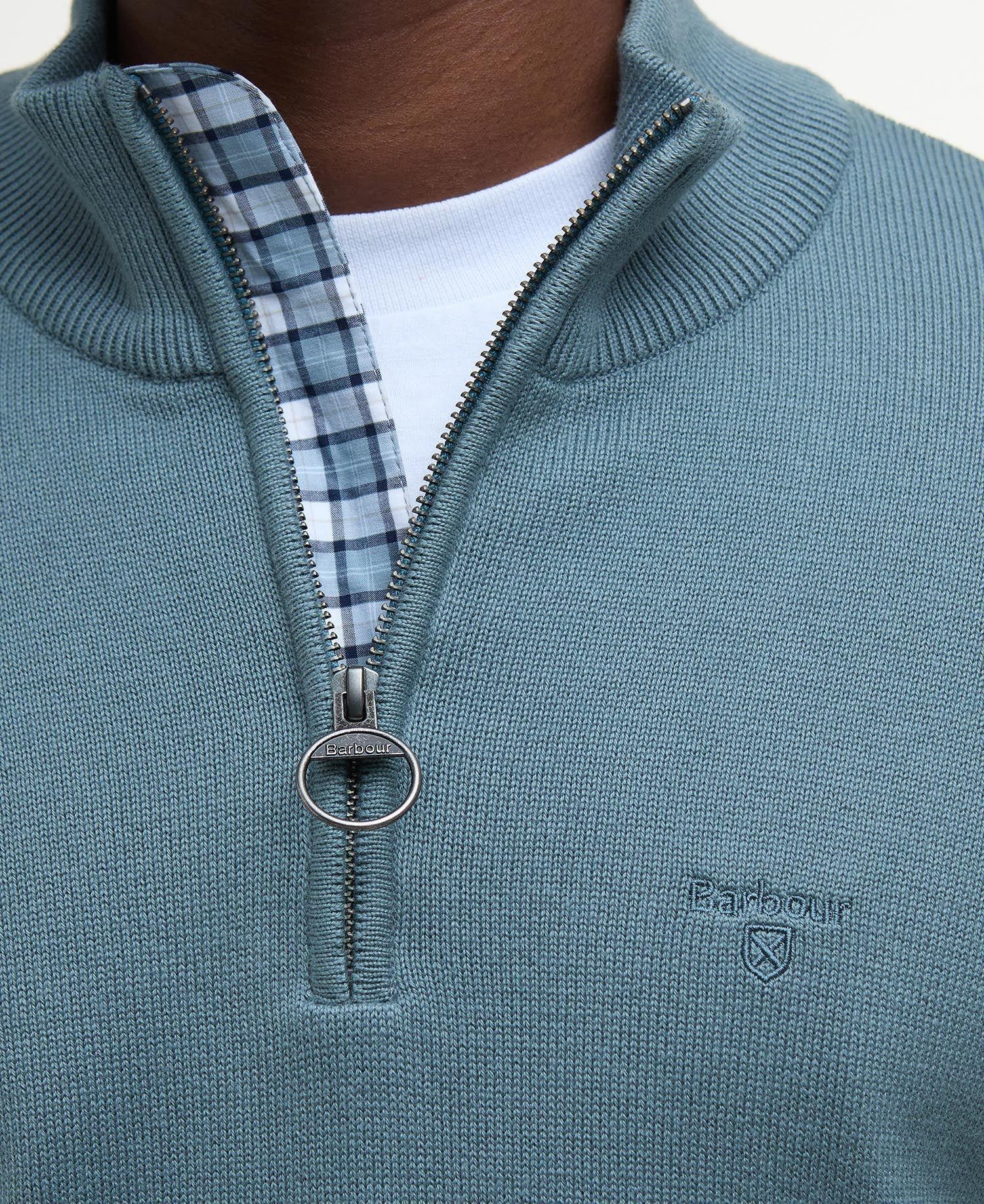 Cotton half zip